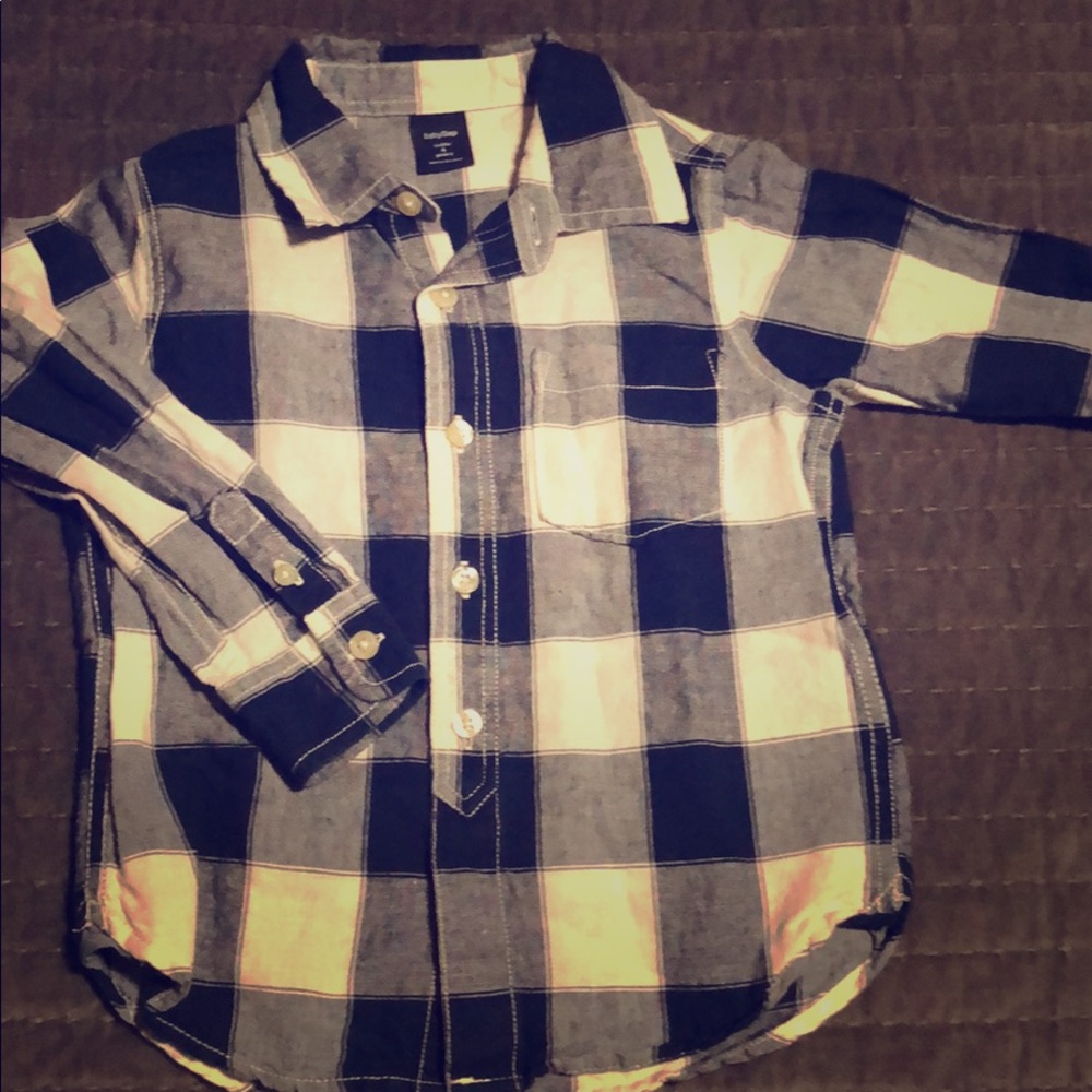 babygap Buffalo plaid Checkered Long Sleeve Shirt